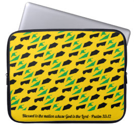 JAMAICA Psalm 33:12 Selig Nation Yellow Laptop Laptopschutzhülle