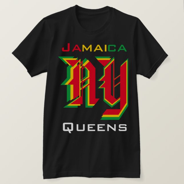 Jamaica Queens Blk. T-Shirt (Design vorne)