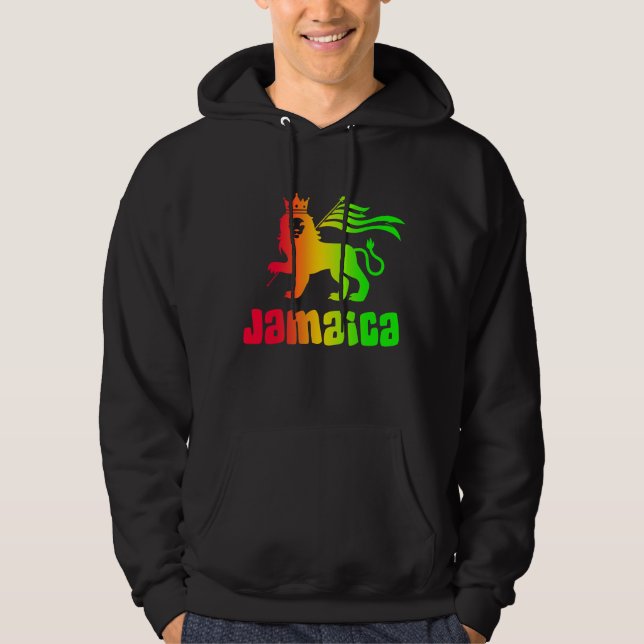 Jamaica Rasta Lion  Hoodie (Vorderseite)