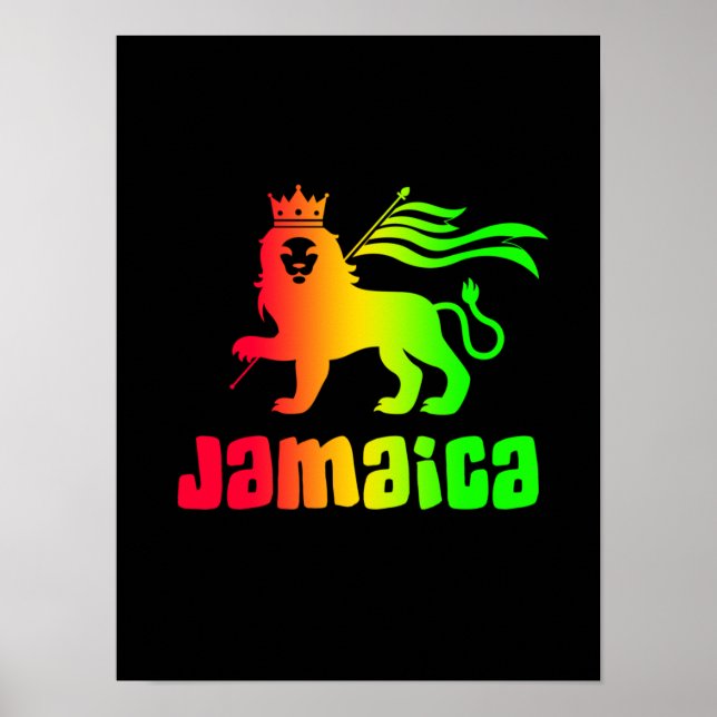 Jamaica Rasta Lion Poster (Vorne)