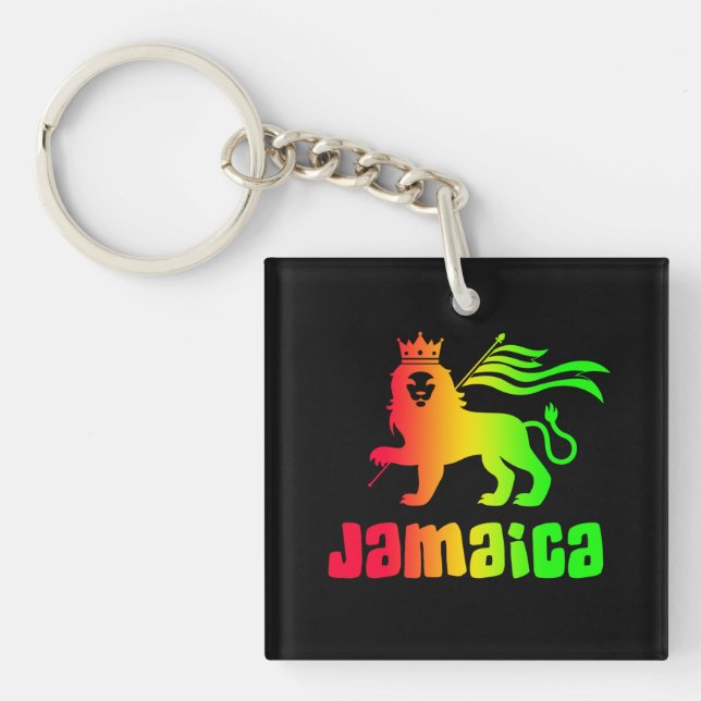 Jamaica Rasta Lion Schlüsselanhänger (Vorderseite)