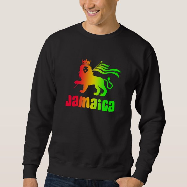 Jamaica Rasta Lion Sweatshirt (Vorderseite)