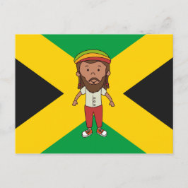Jamaica Rasta Man Country Flag Postcard Gift Idee Postkarte