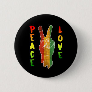 Jamaica Reggae Music Rasta Pride Peace Liebe Button