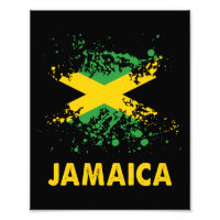 Jamaica Retro Wasserfarben Jamaikanische Flagge