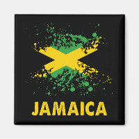 Jamaica Retro Wasserfarben Jamaikanische Flagge