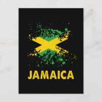 Jamaica Retro Wasserfarben Jamaikanische Flagge