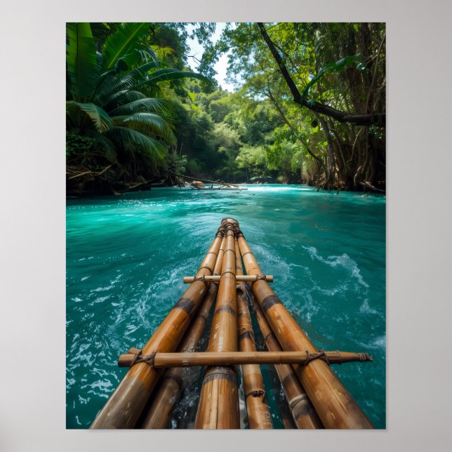 Jamaica river rafting poster (Vorne)