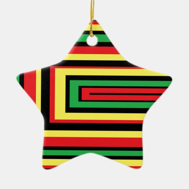 JAMAICA Roots Farben Keramikornament (Vorne)