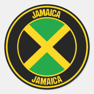 Jamaica Round Emblem Runder Aufkleber