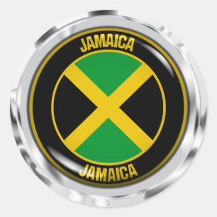 Jamaica Round Emblem Runder Aufkleber