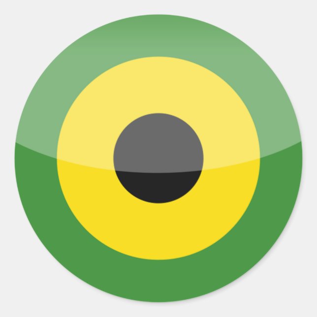 Jamaica Runder Aufkleber (Vorderseite)