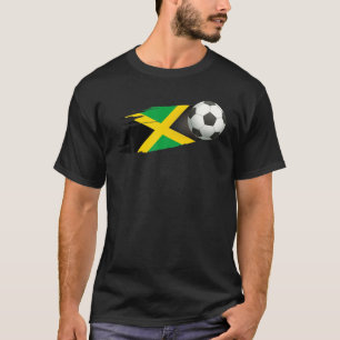 Jamaica Soccer Ball Jamaica Flag Jersey - Jamaikan T-Shirt