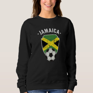 Jamaica Soccer Jamaica Flag Football Jamaikanische Sweatshirt