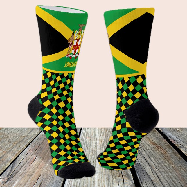 Jamaica Socken, Emblem, jamaikanische Flaggenmode Socken (Von Creator hochgeladen)