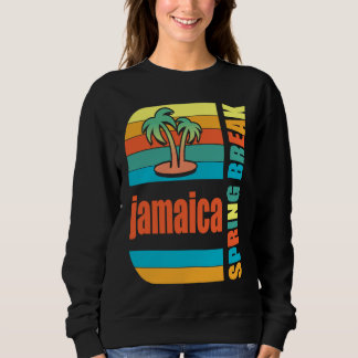 Jamaica Spring Break High School Retro Beach Graph Sweatshirt