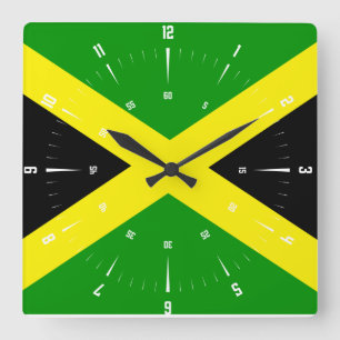 Jamaica  square wall clock quadratische wanduhr