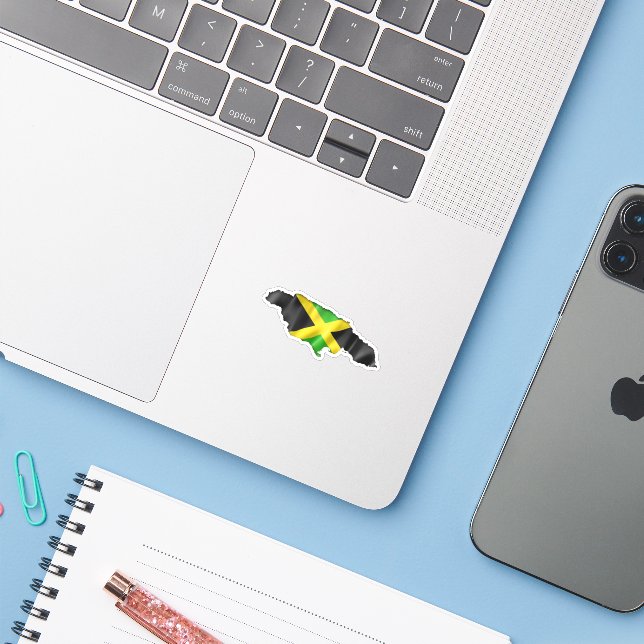 Jamaica Sticker (Laptop mit iPhone)
