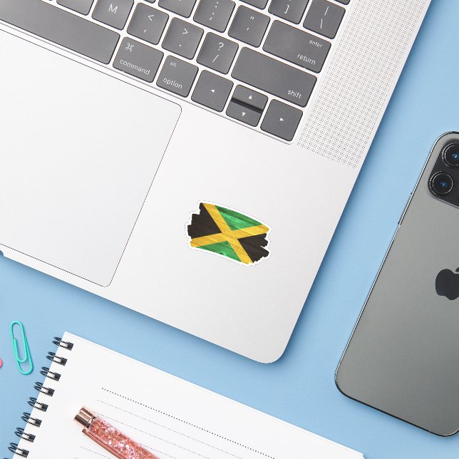 Jamaica Sticker (Laptop mit iPhone)