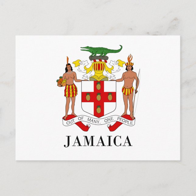 JAMAICA - Symbol/Wappen/Fahne/Farben/Emblem Postkarte (Vorderseite)