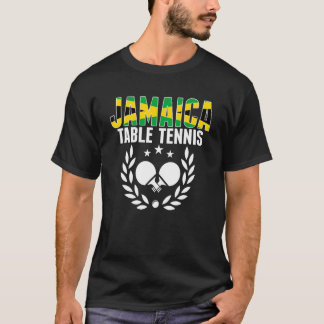 Jamaica Table Tennis Jamaican Ping Pong Unterstütz T-Shirt