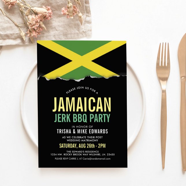 Jamaica Themed Cuisine | Party Flag Einladung (Von Creator hochgeladen)