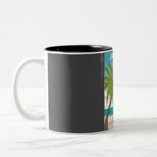 Jamaica Travel Poster Zweifarbige Tasse