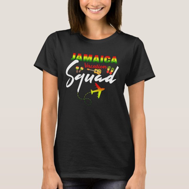 Jamaica Travel Vacation Squad Group Matching T-Shirt (Vorderseite)