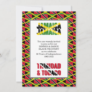 Jamaica Trinidad 60 Jahre Unabhängigkeit Einladung
