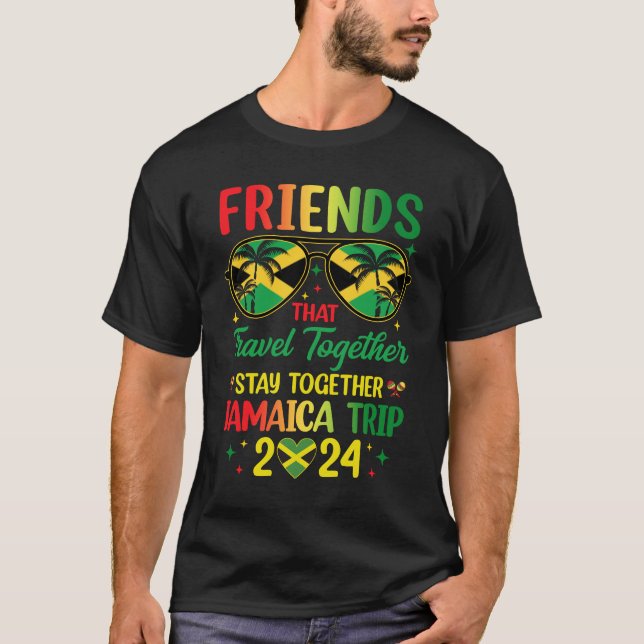 Jamaica Trip 2024 Urlaubsfreunde reisen Jamaika T-Shirt (Vorderseite)