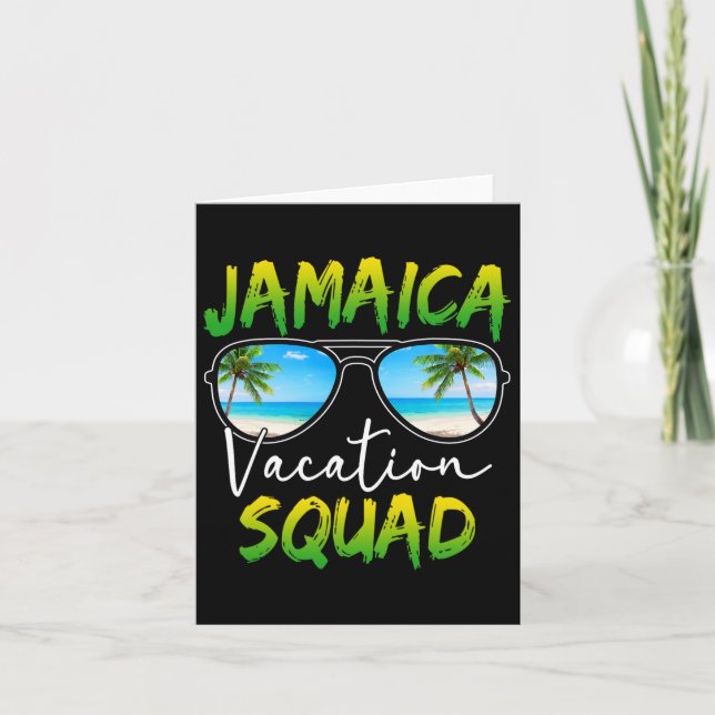 Jamaica Vacation Squad 2025 Matching Group Family Karte (Vorderseite)
