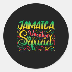 Jamaica Vacation Squad 2025 Outfit Matching Family Runder Aufkleber