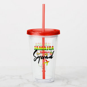 Jamaica Vacation Squad Group Matching Reggae Acryltrinkbecher