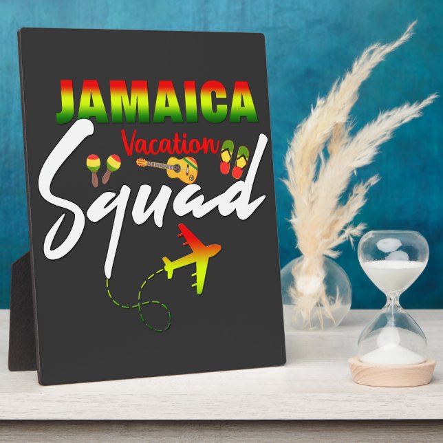 Jamaica Vacation Squad Group Matching Reggae Fotoplatte (Seite)