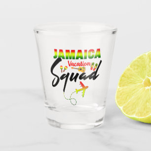 Jamaica Vacation Squad Group Matching Reggae Schnapsglas