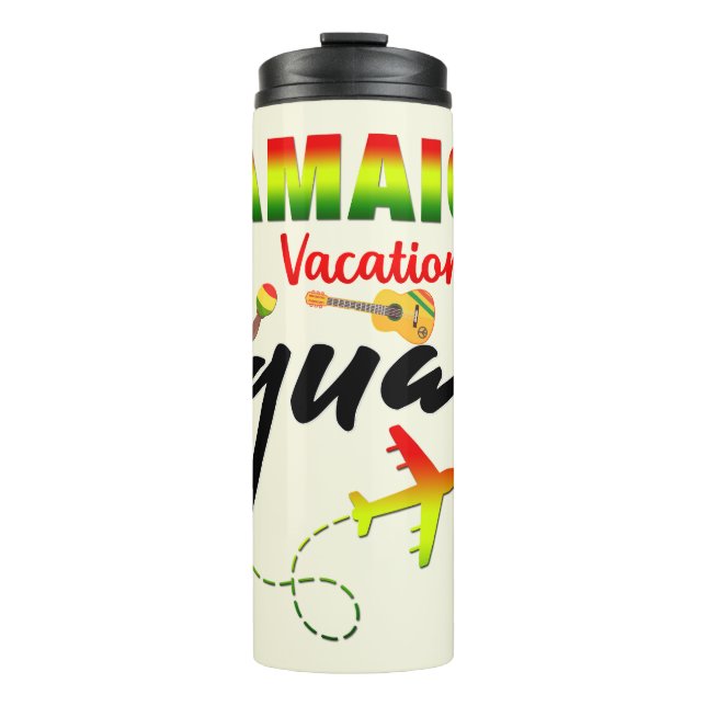 Jamaica Vacation Squad Group Matching Reggae Thermosbecher (Vorderseite)