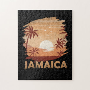 Jamaica Vintag Sunset Scene Graphic Puzzle