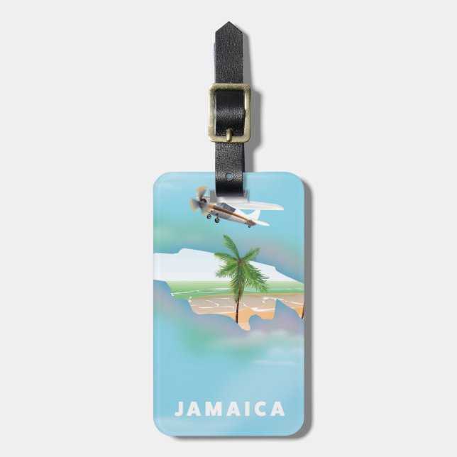 Jamaica Vintage Reiseplakat Gepäckanhänger (Vorderseite vertikal)