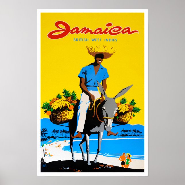 Jamaica vintage travel poster (Vorne)