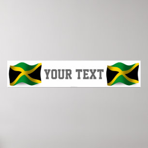 Jamaica Wave Flag Banner Poster