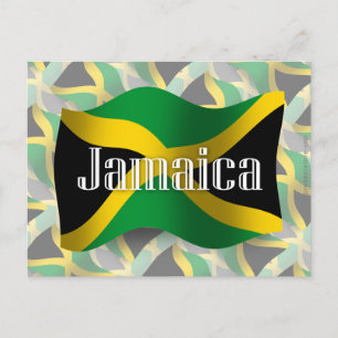 Jamaica Wave Flag Postkarte