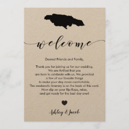 Jamaica Wedding Welcome Letter & Tour Programm