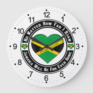 Jamaica Will Be For Ever Home Große Wanduhr