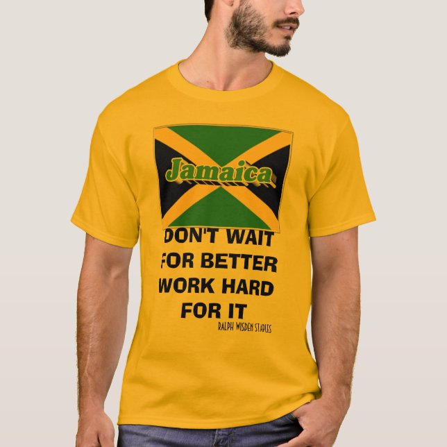 Jamaica WORK HARD T-Shirt (Vorderseite)