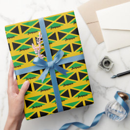 Jamaica Wrapping Paper, Jamaikanischer Flaggenpatr Geschenkpapier