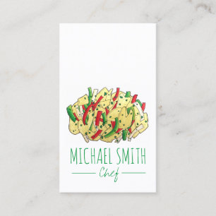 Jamaican Ackee and Saltfish Cod Food Caterer Koch Visitenkarte