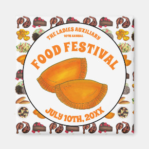 Jamaican Beef Patty Food Fest Karibik Küche Magnet