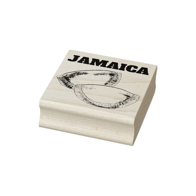 Jamaican Beef Patty Patties Food Cooking JAMAICA Gummistempel (Stempel)