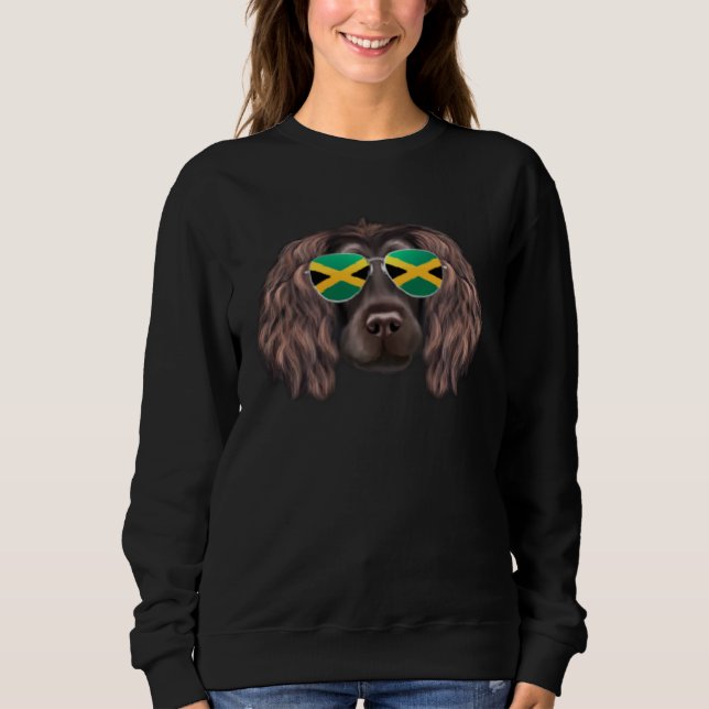Jamaican Flag Boykin Spaniel Dog Jamaica Pocket Sweatshirt (Vorderseite)