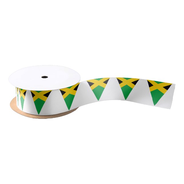 Jamaican Flag Bunting Style Cake Satinband (Spule)